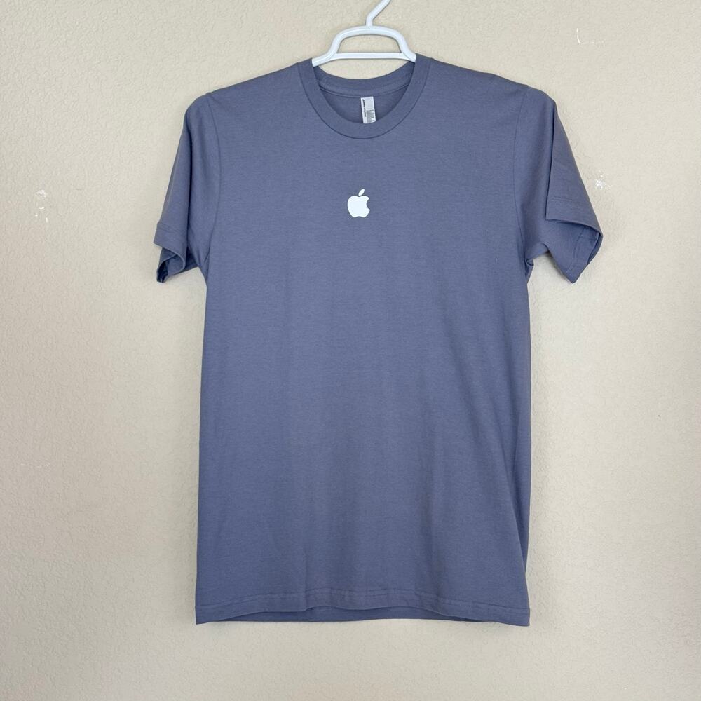 Apple Store Employee T Shirt Mens M Gray Center Logo Uniform Tee Global Data